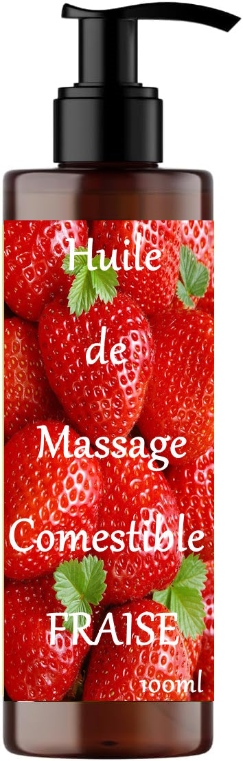 Huile de massage | comestible | fraise | FRANCE CBD